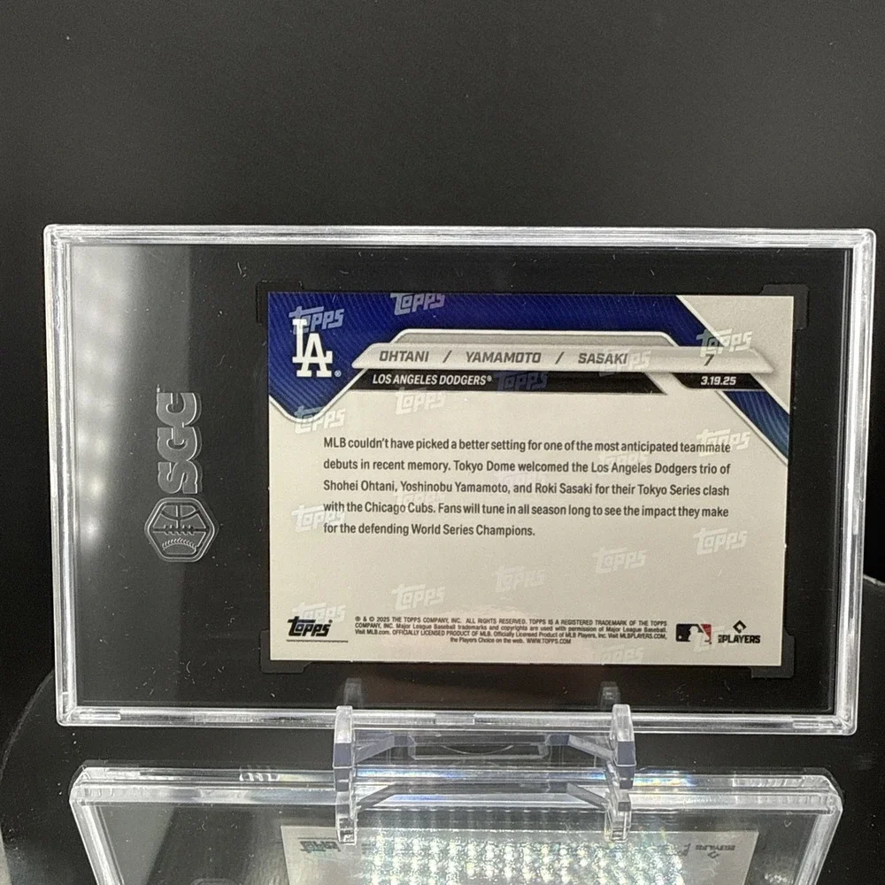 Topps 2025 Topps Now Shohei Ohtani Yamamoto Roki Sasaki #7 Tokyo SGC 10